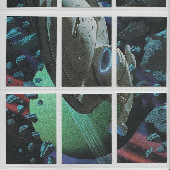 1995 Skybox Star Trek Voyager Complete Base Card Set (98) 9 x 11 Binder Sheets - Picture 7 of 13